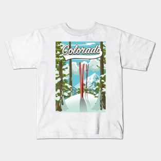 Colorado Ski poster Kids T-Shirt